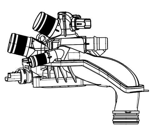 Термостат для автомобилей Peugeot 508 (11-)/Citroen C5 (08-) 1.6i (с корпусом)