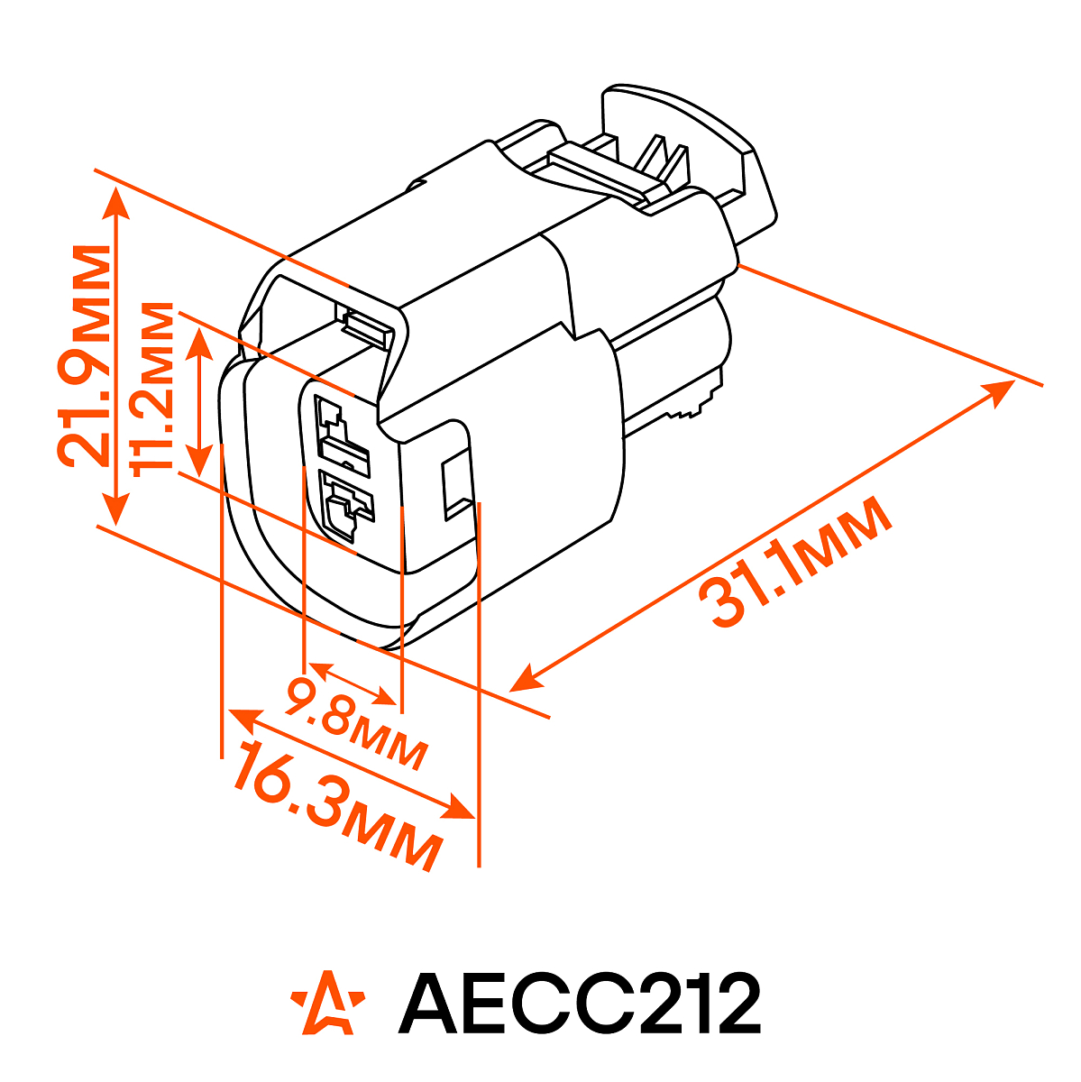 Разъем 2 pin с проводами для топливной форсунки Лада Granta, ГАЗ Next