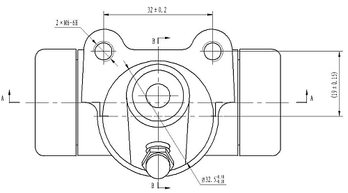 Цилиндр тормозной для автомобилей Renault Logan (04-) / Clio (98-) (тормозная система TRW) задний левый / правый d=17.5мм