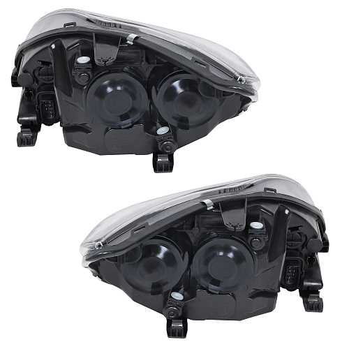Фары для автомобилей Ford Focus II (05-) (головного света) рестайлинг, галоген, электрический корректор., цвет рамы: черный, комплект: левая и правая (2 штуки)