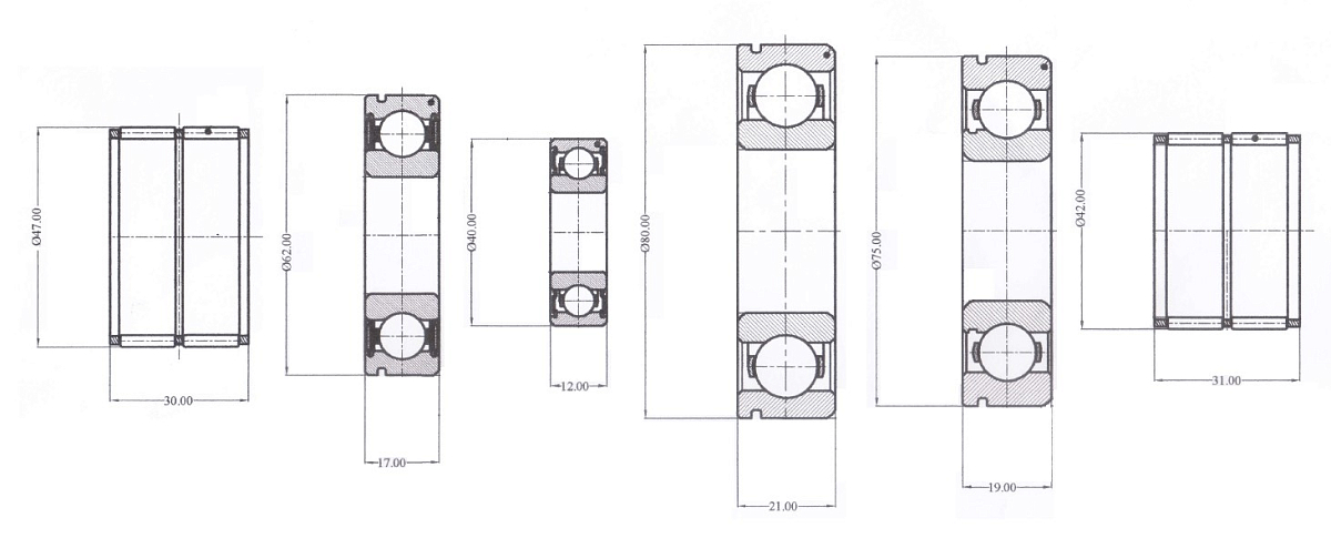 Ремкомплект КПП для автомобилей ГАЗ (до 2003 г.) с шариковыми подшипниками (только подшипники)