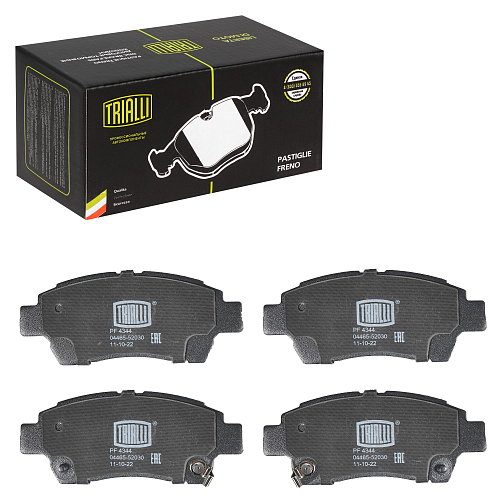 Колодки тормозные дисковые передние для автомобилей Toyota Vitz (99-) / FunCargo (99-) / Platz (00-) с тормозной системой Akebono