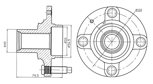 Ступица передняя для автомобиля Chevrolet Cobalt (11-)