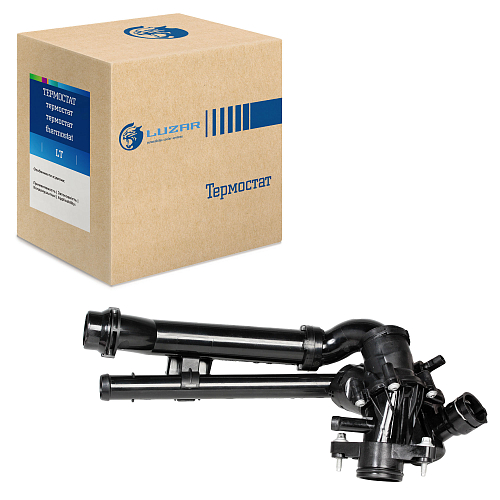 Термостат для автомобилей C (W205) (14-) [M274] (с пластиковым корпусом и дополнительным патрубком; прямые трубки)