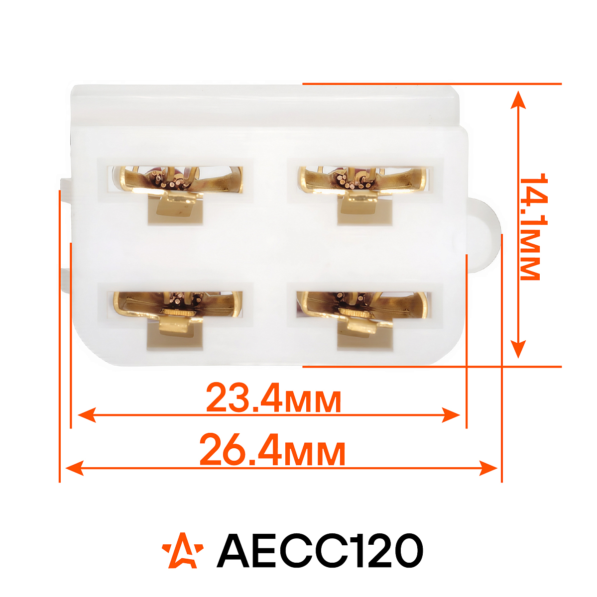 Разъём 4 pin с проводами для резистора отопителя Лада 2110-2112, Kalina, Priora