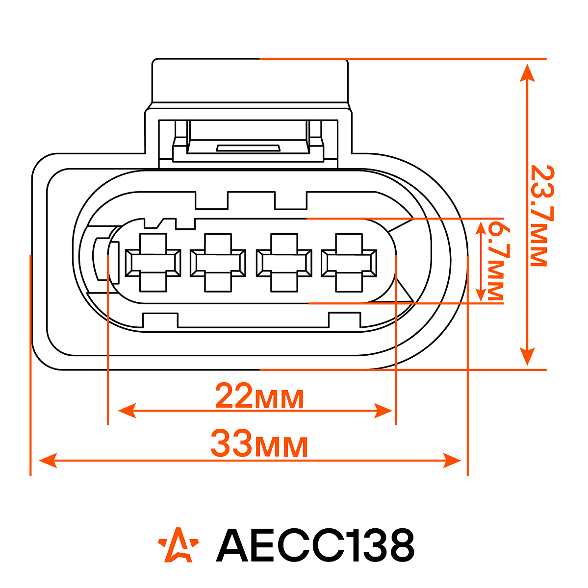 Разъем 4 pin с проводами для катушки зажиг. для VAG Octavia III, A3; Mercedes M W164, GL X164