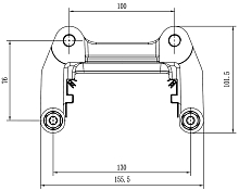 Скоба тормозного суппорта для автомобилей Geely Emgrand (SS11) (21-) / Belgee S50 (24-) задняя (автомобиль с электродвигателем стояночного тормоза)