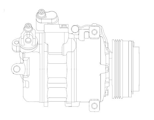 Компрессор кондиционера для автомобилей X3 (E83) (04-)/3 (E46) (98-)