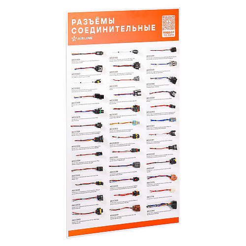 Промо-стенд настенный вертикальный для разъемов соединительных AIRLINE 590 х 1000 мм