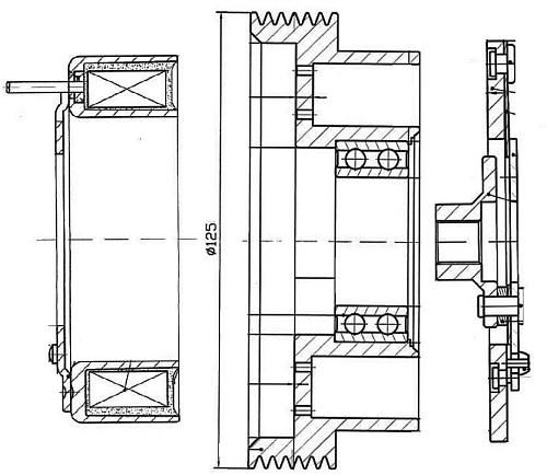 Муфта электромагнитная компрессора кондиционера для автомобилей Лада Largus (12-)/Renault Logan (08-)
