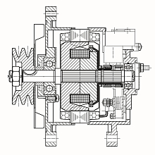Генератор для автомобилей КАМАЗ/МАЗ с дв. ЯМЗ-236/238/КамАЗ-740 (2 руч.) 50А