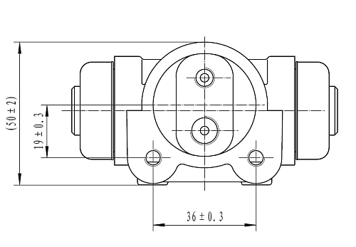 Цилиндр тормозной для автомобилей Renault Master (97-) задний левый d=23.8мм