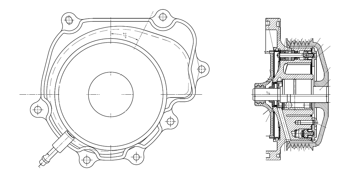 Насос водяной для автомобилей Mercedes-Benz GLK (08-)/E (W212) (09-) 1.8D/2.1D [OM651] регулир.