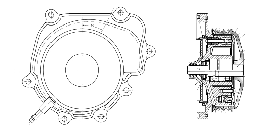 Насос водяной для автомобилей Mercedes-Benz GLK (08-)/E (W212) (09-) 1.8D/2.1D [OM651] регулир.