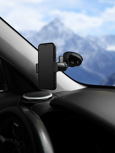 Держатель для телефона/навигатора автомобильный присоска на лобовое стекло прищепка