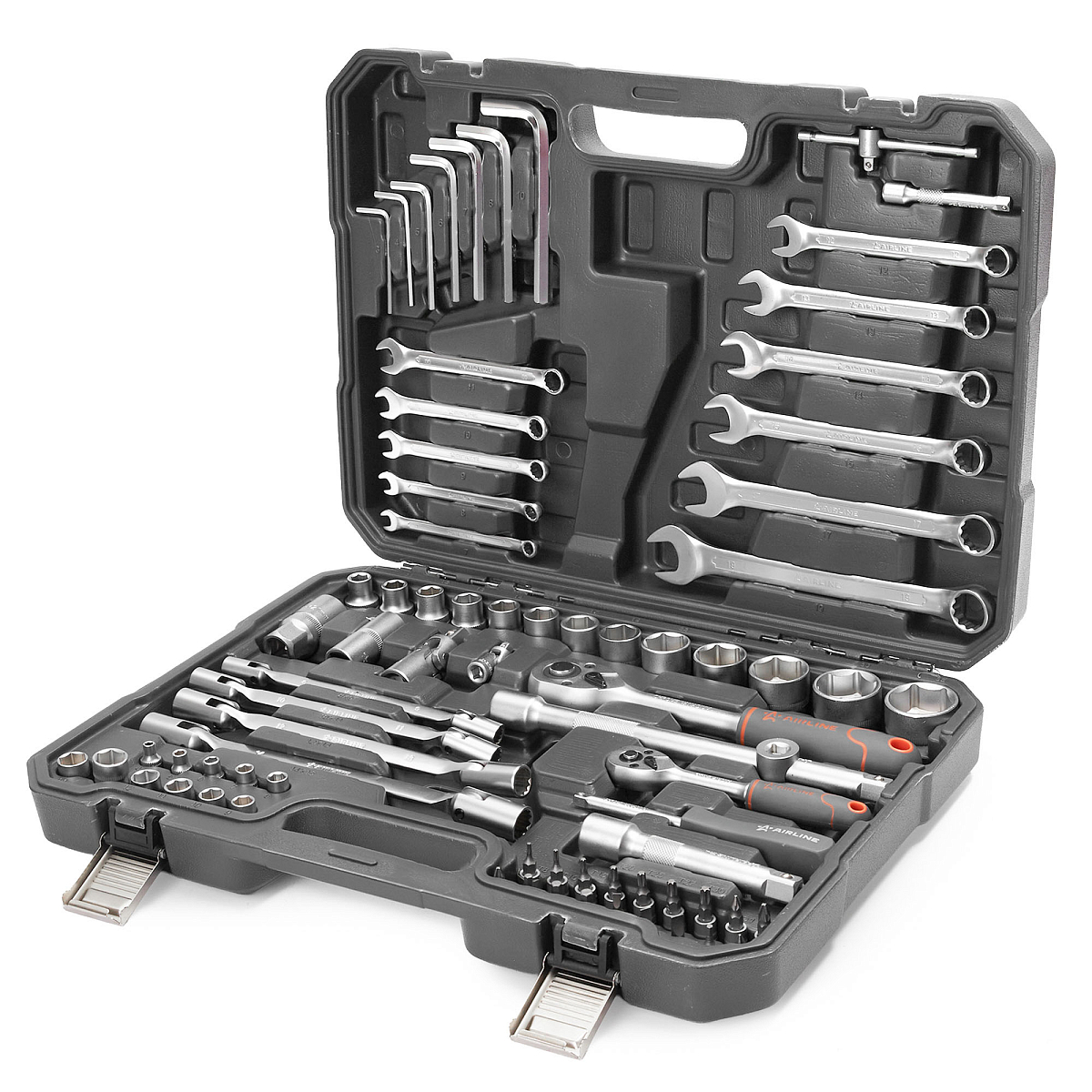 Набор инструментов универсальный 76пр. (головки 1/2", 1/4") кейс