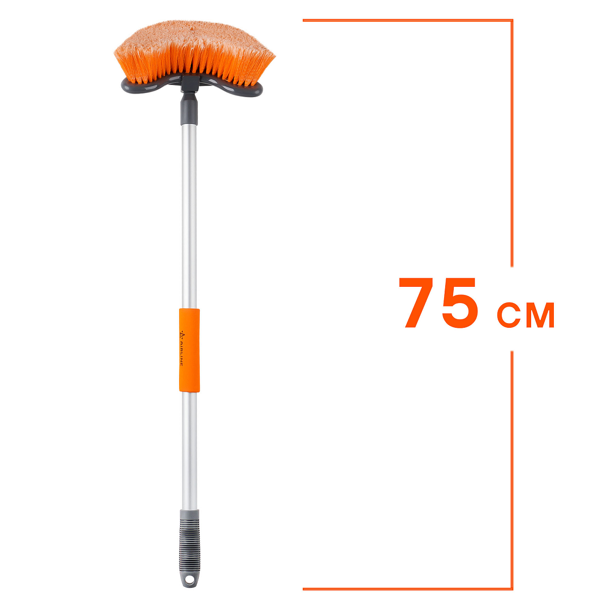 Щетка для мытья с мягкой распушенной щетиной "Волна" 75*22см