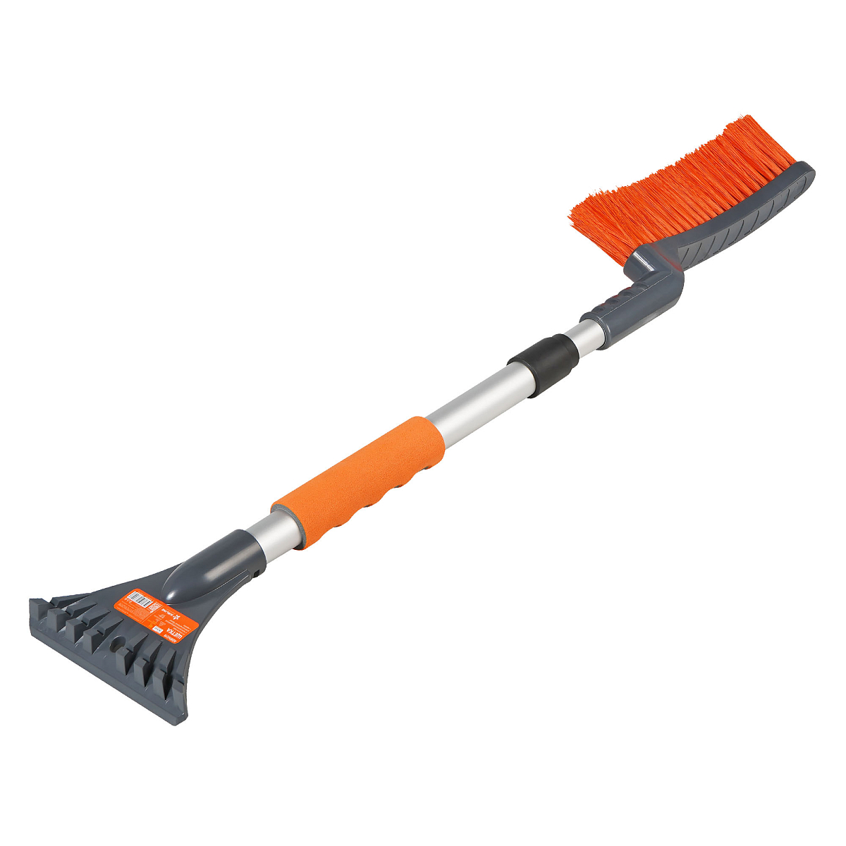 Щетка от снега и льда с телескоп. рукояткой и мягкой щетиной "Волна" + скребок (70-100см)