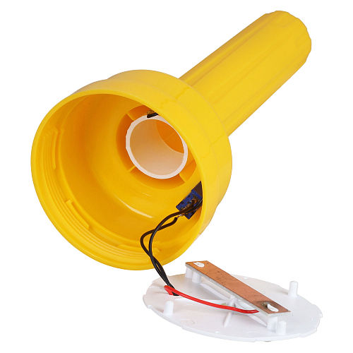 Фонарь сигнальный светодиодн. ФС-41.У, 250/85мм с фотоэл-том для конусов/вех/барьер.,столб., пластик, красн.