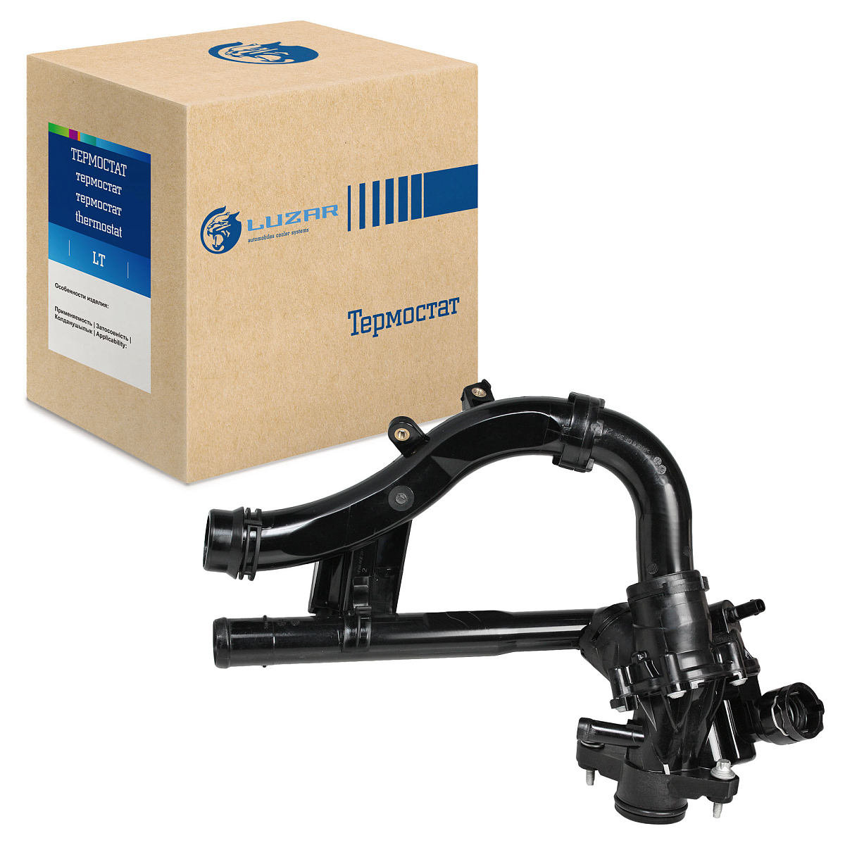 Термостат для автомобилей C (W205) (14-) [M274] (пластиковый корпус и доп. патрубок; изогнутые трубки)