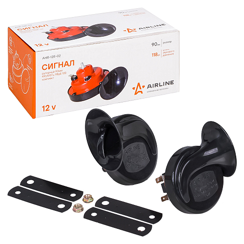 Сигнал звуковой рупорный 90мм 410/510Гц 118дБ 12В LOW/HIGH, кмпл. 2 шт.