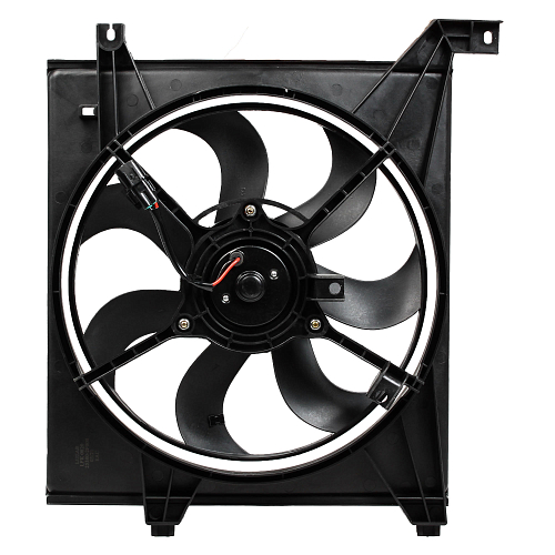 Электровентилятор охлаждения для автомобилей KIA Cerato I (04-) 1.6i/2.0i (с кожухом)