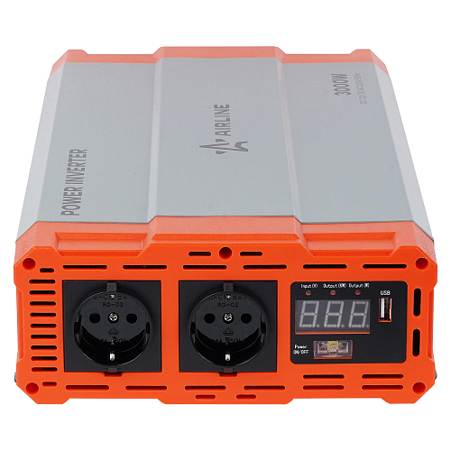 Инвертор автомобильный 12В-220В, 3000 Вт