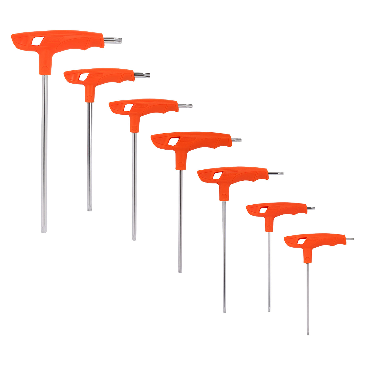 Набор ключей Т-образных TORX с отверстием 7пр. (Т10,Т15,Т20,Т25,Т30,Т40,Т45)