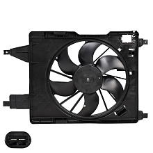 Электровентилятор охлаждения для автомобилей Renault Megane II (03-)/Kangoo I (97-) (с кожухом) A/C+