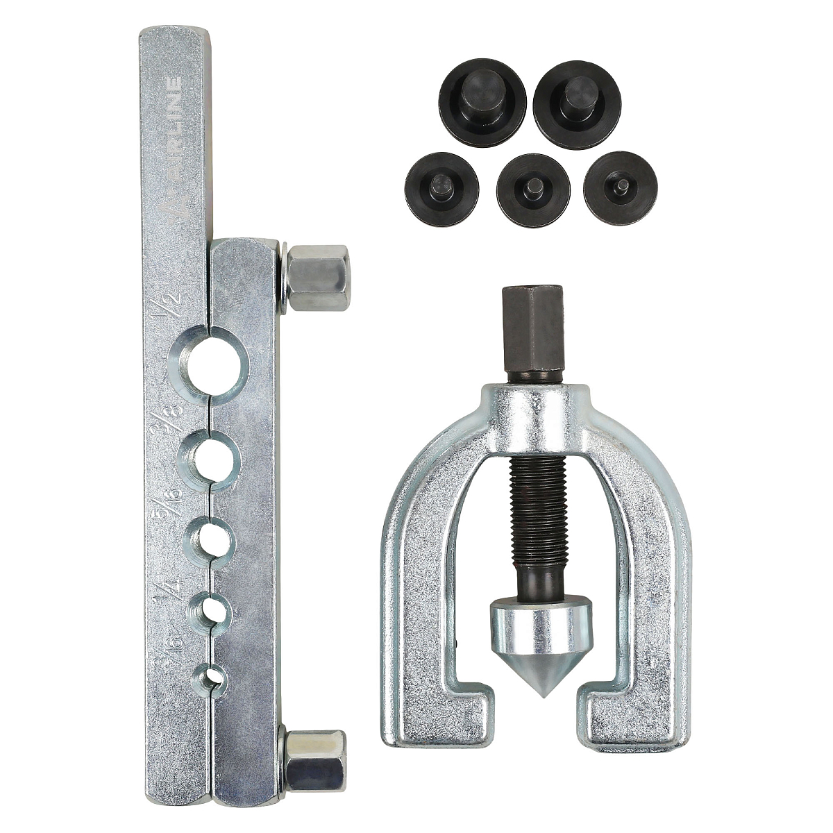 Инструмент для развальцовки труб D=3/16-1/2, набор 7пр.