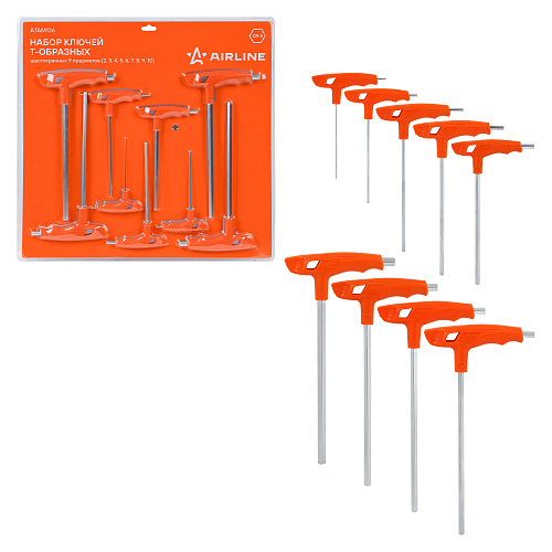 Набор ключей Т-образных шестигранных 9пр. (2-10)