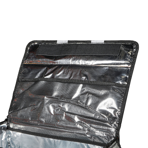 Сумка-холодильник (термосумка) для пиццы, 55л, 47*47*25см, быстрый доступ, оранжевая