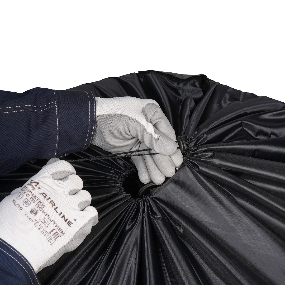 Чехлы для колес, размер R 13-17", комплект 4 шт., цвет черный/оранжевый