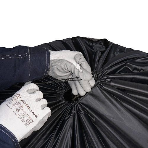 Чехлы для колес, размер R 13-17", комплект 4 шт., цвет черный/оранжевый