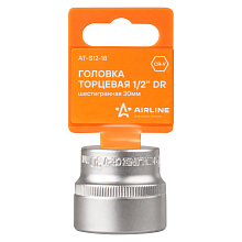 Головка торцевая 1/2"DR шестигранная 30мм, L=38мм пласт.подвес