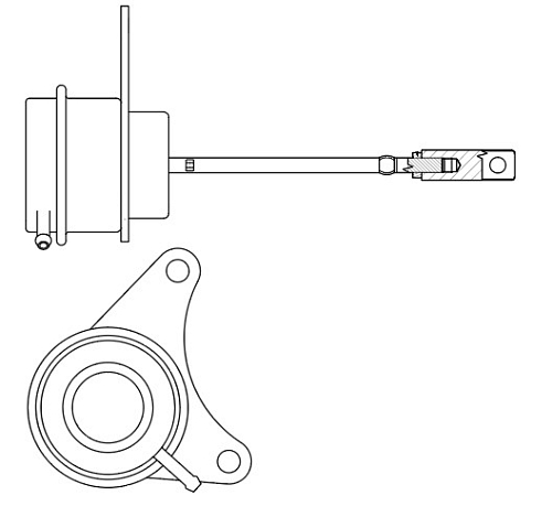 Актуатор турбокомпрессора для а/м Iveco Daily (06-) 3.0D [F1C] (тип TD04HL)