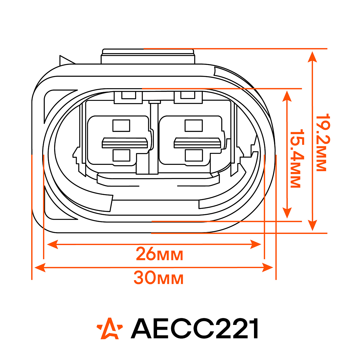 Разъём 2 pin с проводами для э/вентил. кондиц. VAG Octavia, Jetta, Passat, Yeti, Golf