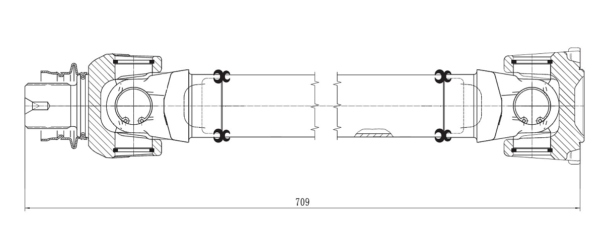 Карданный вал в сборе для автомобилей BMW X5 F15 (13-)/E70 (07-)/X6 F16 (14-)/E71 (08-) передний