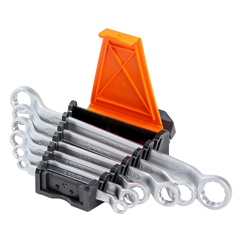 Набор ключей накидных с изгибом PRO 6пр. (6х7мм-17х19мм) холдер