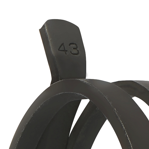 Хомут пружинный 43 (37,9-45,5/12мм), мин.41,5мм, самозажимной, хром-цинк(dacromet),черный