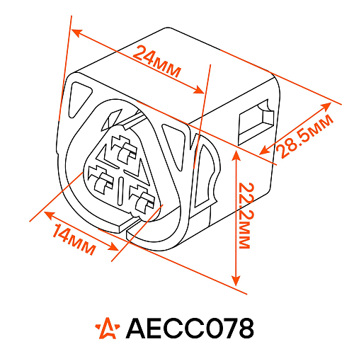 Разъём 3 pin с проводами для катушки зажигания BMW, Peugeot, Citroen