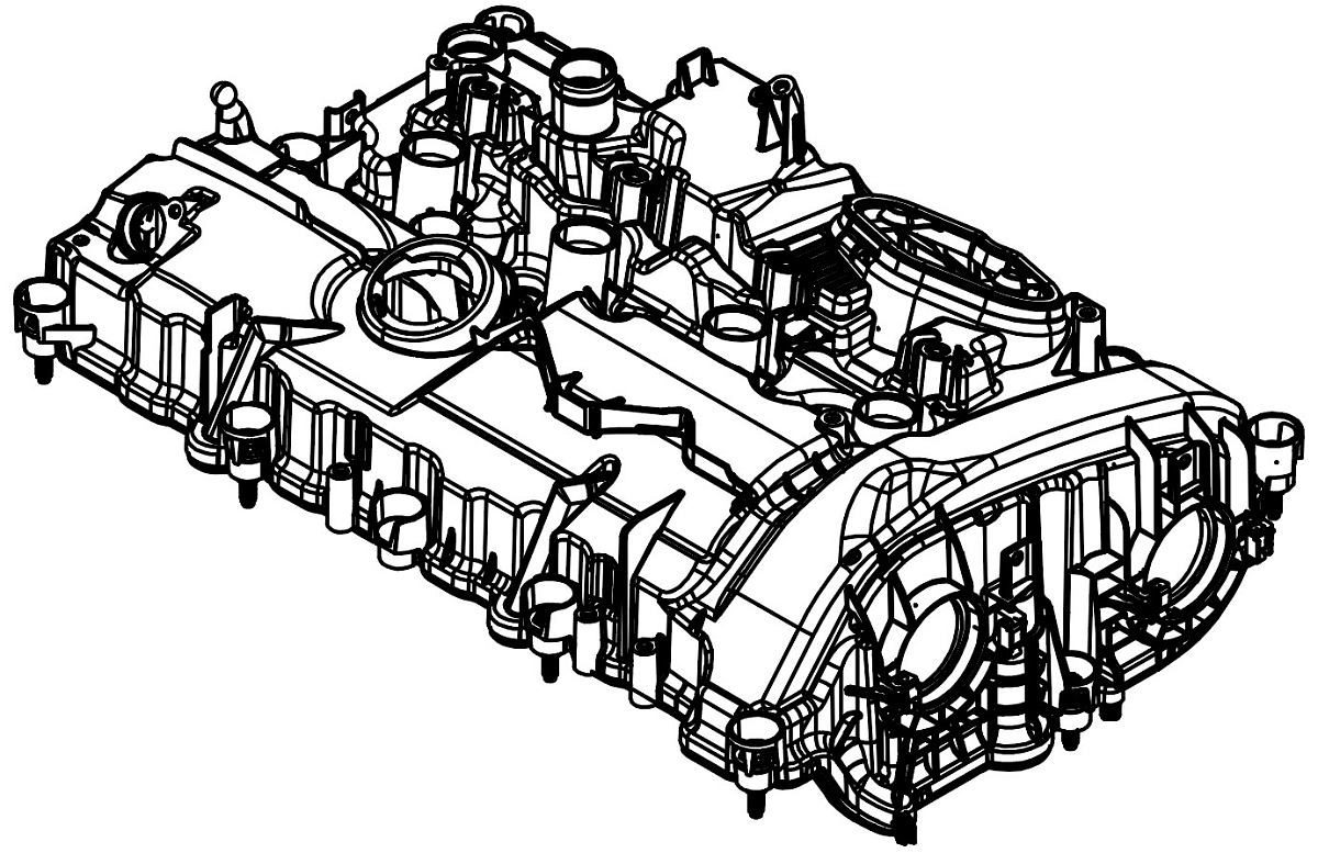 Крышка клапанная для а/м BMW 3 (F30) (11-)/X1 (F48) (15-)/X3 (G01) (17-) 2.0i