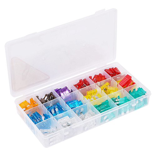 Предохранители "стандарт" в пласт.коробке с экстрактором (180 шт. 5-35А)