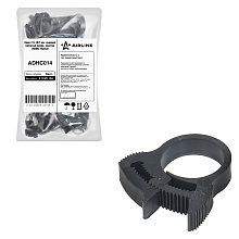 Хомут 15-18/7 мм, силовой зубчатый замок, пластик (ПА66) черный