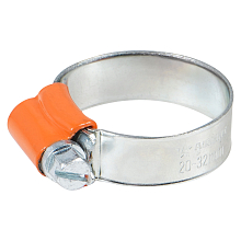 Хомут 20-32/11,7мм, червячный PRO, усиленный, W1(оцинк.), 1 шт.