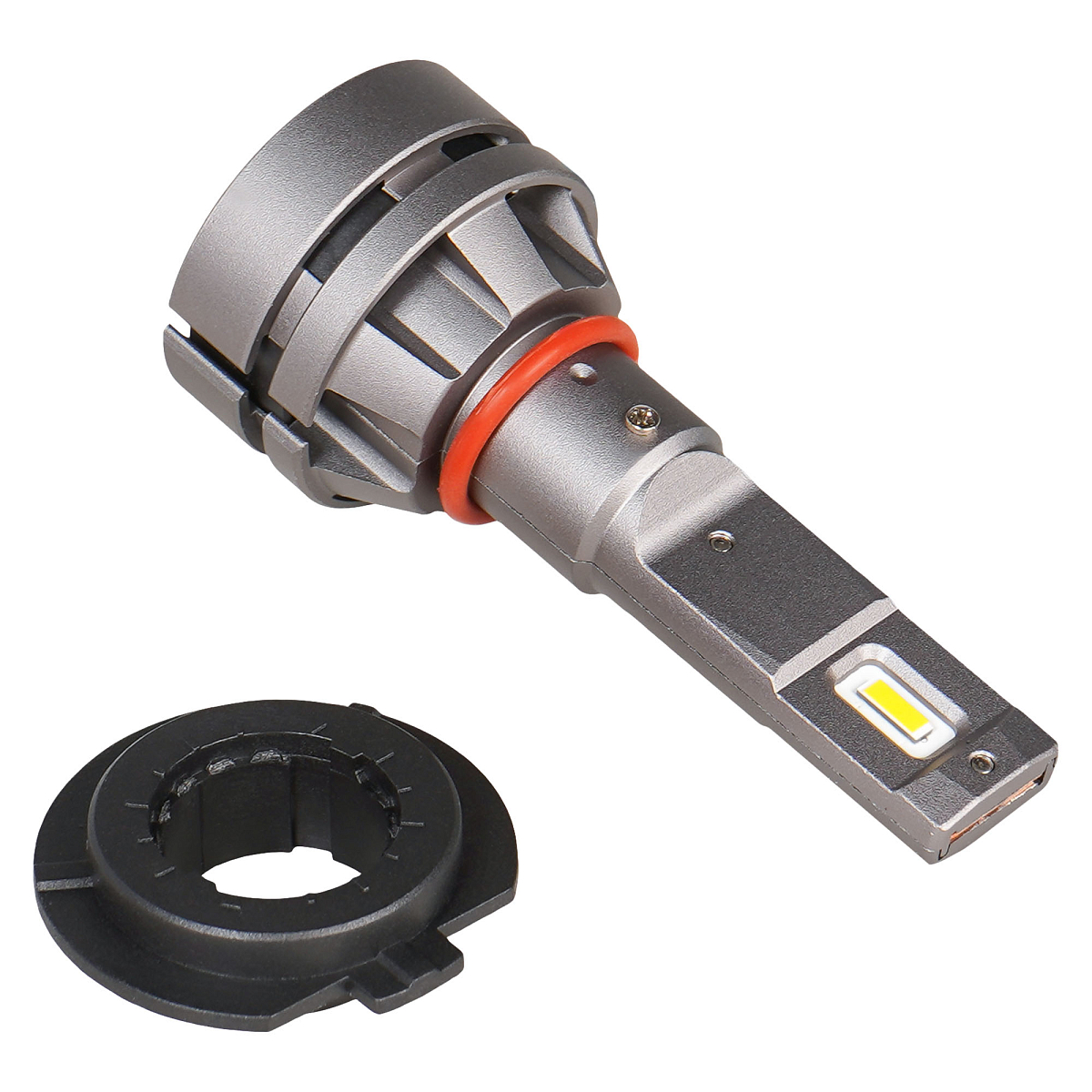 Лампа светодиодная H7 PLUS, 28Вт, 5000Лм (2500Лм x 2), 3000К (Желтый), 12/24В, комплект 2 шт.