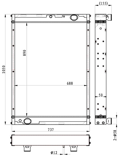 Радиатор охлаждения для автомобилей КАМАЗ 6520