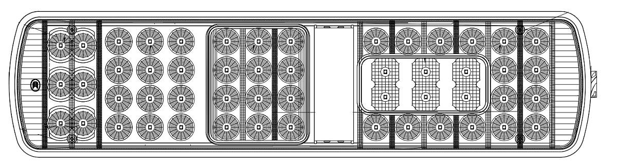 Фонарь задний для автомобилей Sitrak C7H/Howo T5G светодиодный, правый