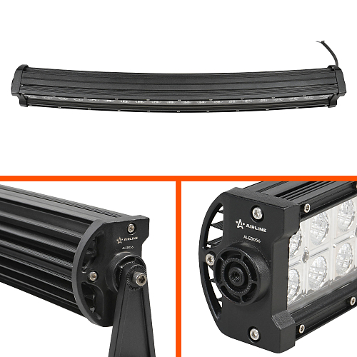 Фара (балка) светодиодная двухрядная изогн., 40LED, комбинированный свет, 120Вт, 555х78х60мм, 12/24В, PRO