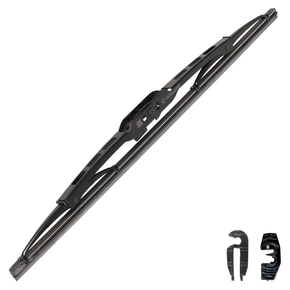 Щетка стеклоочистителя 400 мм (16") каркасная, 2 адаптера